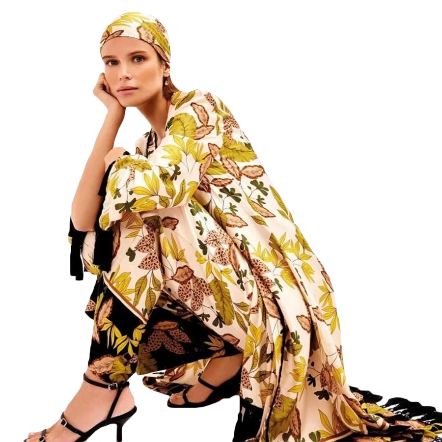 vestido y complementos seda regal moda